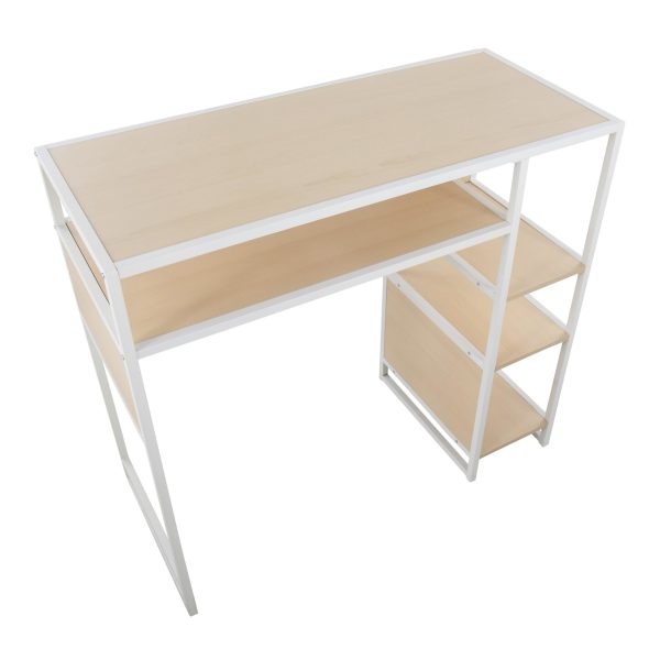 Display White Metal and Natural Wood Bar Table 8