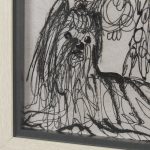 Dog Sketches by Mercana Studio a Hand Embelished Textured Framed Art Print Matted under Glass