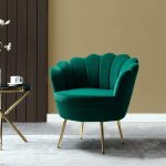 Donata Green Velvet Channel Tufted Barrel Accent Chair 6 Donata Green Velvet Channel Tufted Barrel Accent Chair