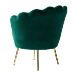 Donata Green Velvet Channel Tufted Barrel Accent Chair 8 Donata Green Velvet Channel Tufted Barrel Accent Chair