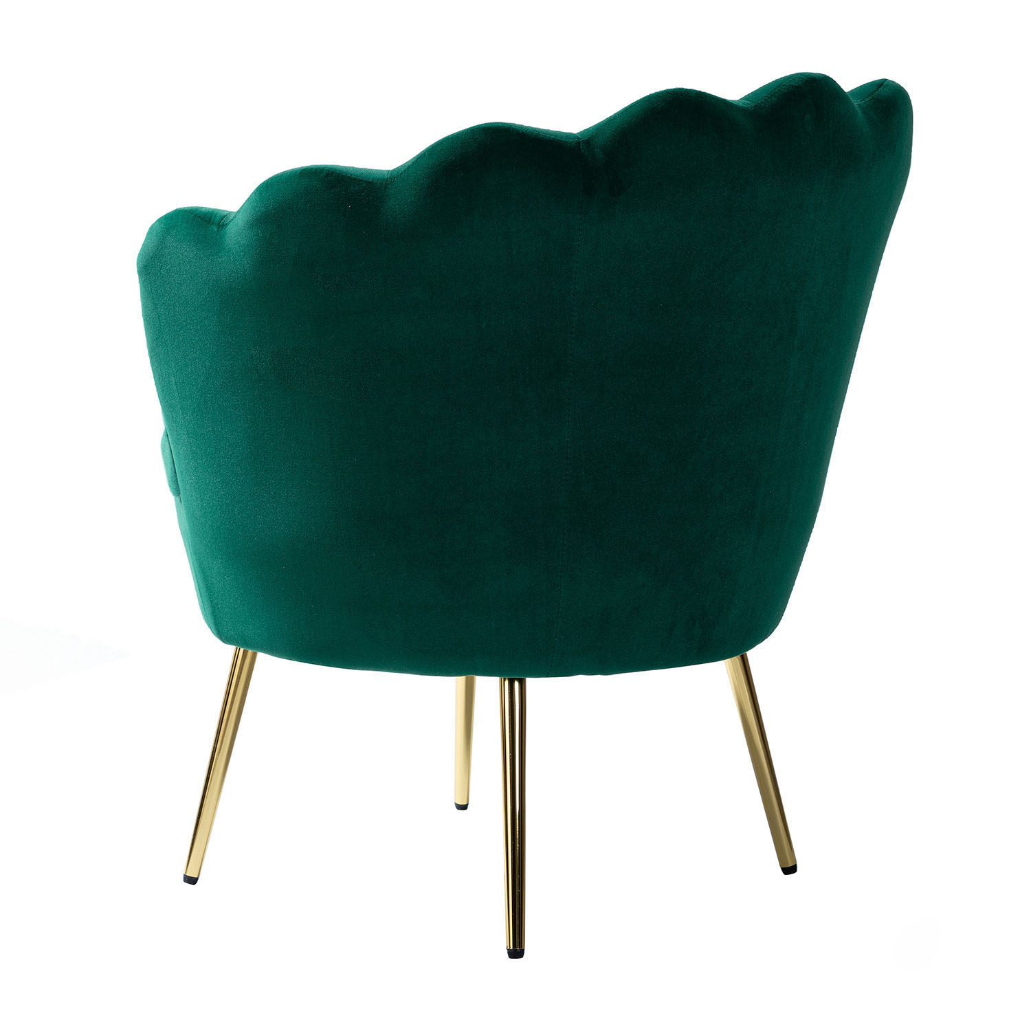 Donata Green Velvet Channel Tufted Barrel Accent Chair 3 Donata Green Velvet Channel Tufted Barrel Accent Chair - Image 3