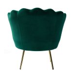 Donata Green Velvet Channel Tufted Barrel Accent Chair 9 Donata Green Velvet Channel Tufted Barrel Accent Chair