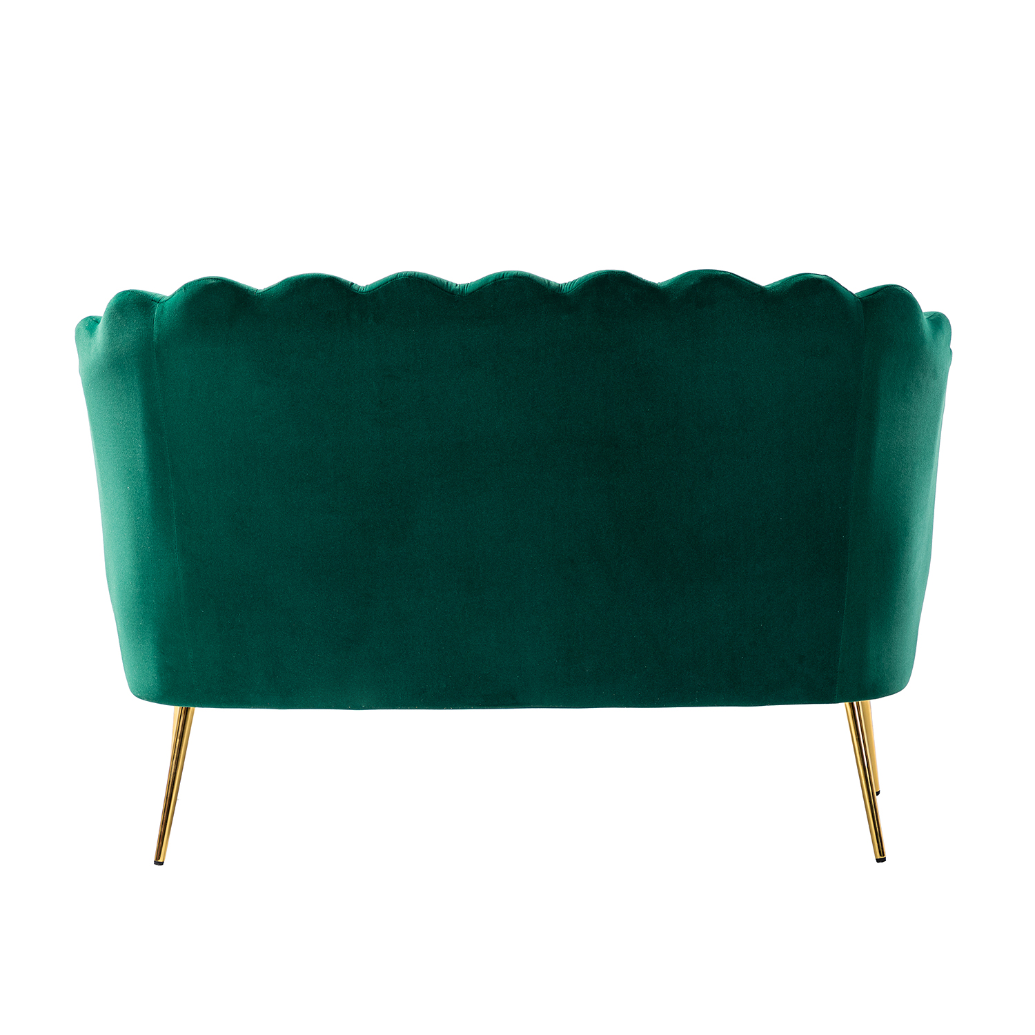 Donata Green Velvet Tufted Flower Back Loveseat 4 Donata Green Velvet Tufted Flower Back Loveseat - Image 4