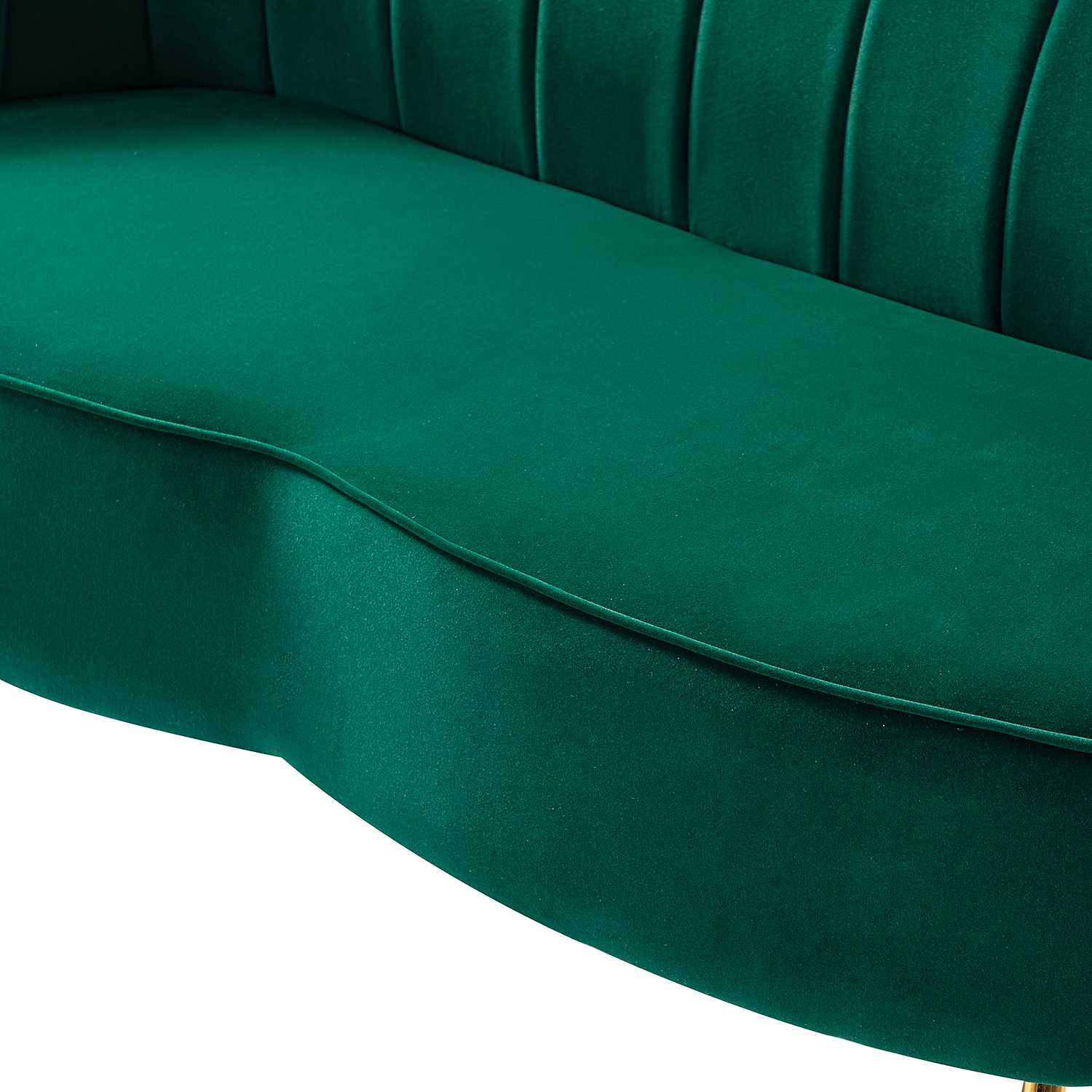 Donata Green Velvet Tufted Flower Back Loveseat 5 Donata Green Velvet Tufted Flower Back Loveseat - Image 5
