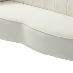 Donata Ivory Velvet Flower Tufted Small Space Loveseat 10 Donata Ivory Velvet Flower Tufted Small Space Loveseat