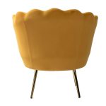 Donata Mustard Velvet Channel Tufted Barrel Accent Chair 9 Donata Mustard Velvet Channel Tufted Barrel Accent Chair