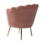 Donata Pink Velvet Channel Tufted Barrel Accent Chair 8 Donata Pink Velvet Channel Tufted Barrel Accent Chair