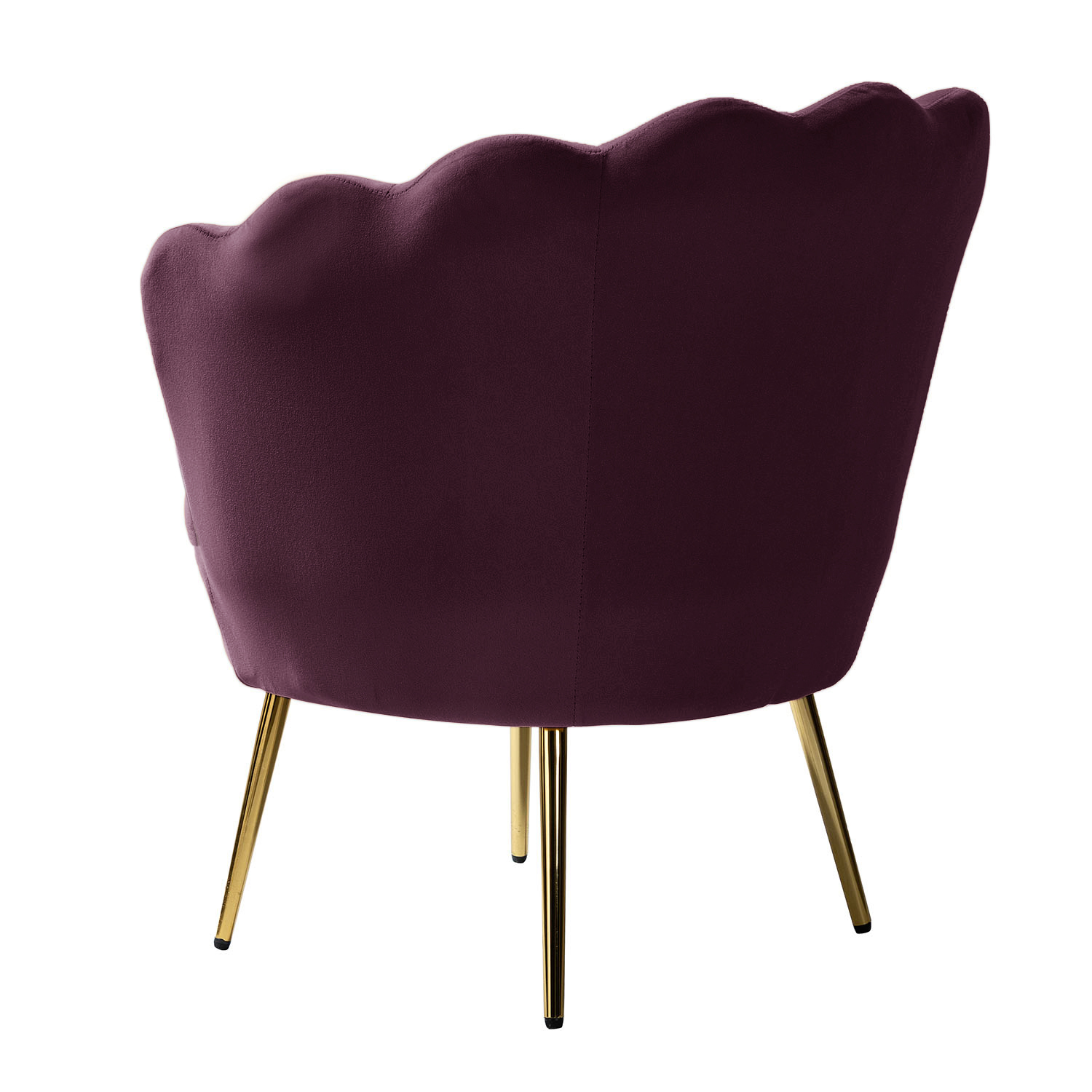 Donata Purple Velvet Channel Tufted Accent Barrel Chair 3 Donata Purple Velvet Channel Tufted Accent Barrel Chair - Image 3