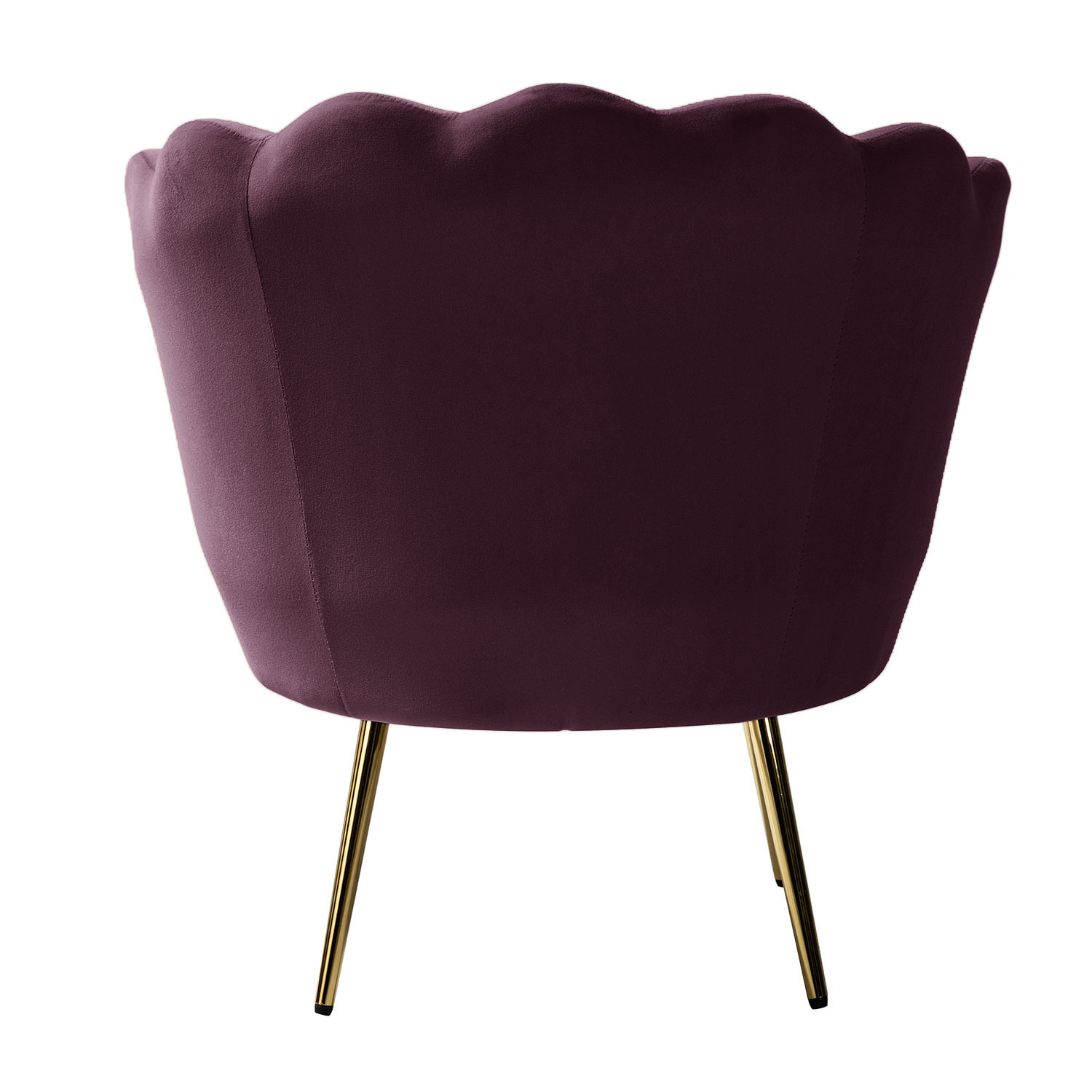 Donata Purple Velvet Channel Tufted Accent Barrel Chair 4 Donata Purple Velvet Channel Tufted Accent Barrel Chair - Image 4