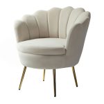 Donata Tan Velvet Channel Tufted Barrel Accent Chair 7 Donata Tan Velvet Channel Tufted Barrel Accent Chair