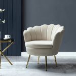 Donata Tan Velvet Channel Tufted Barrel Accent Chair 6 Donata Tan Velvet Channel Tufted Barrel Accent Chair