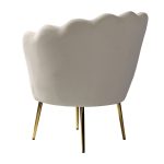 Donata Tan Velvet Channel Tufted Barrel Accent Chair 8 Donata Tan Velvet Channel Tufted Barrel Accent Chair