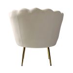 Donata Tan Velvet Channel Tufted Barrel Accent Chair 9 Donata Tan Velvet Channel Tufted Barrel Accent Chair