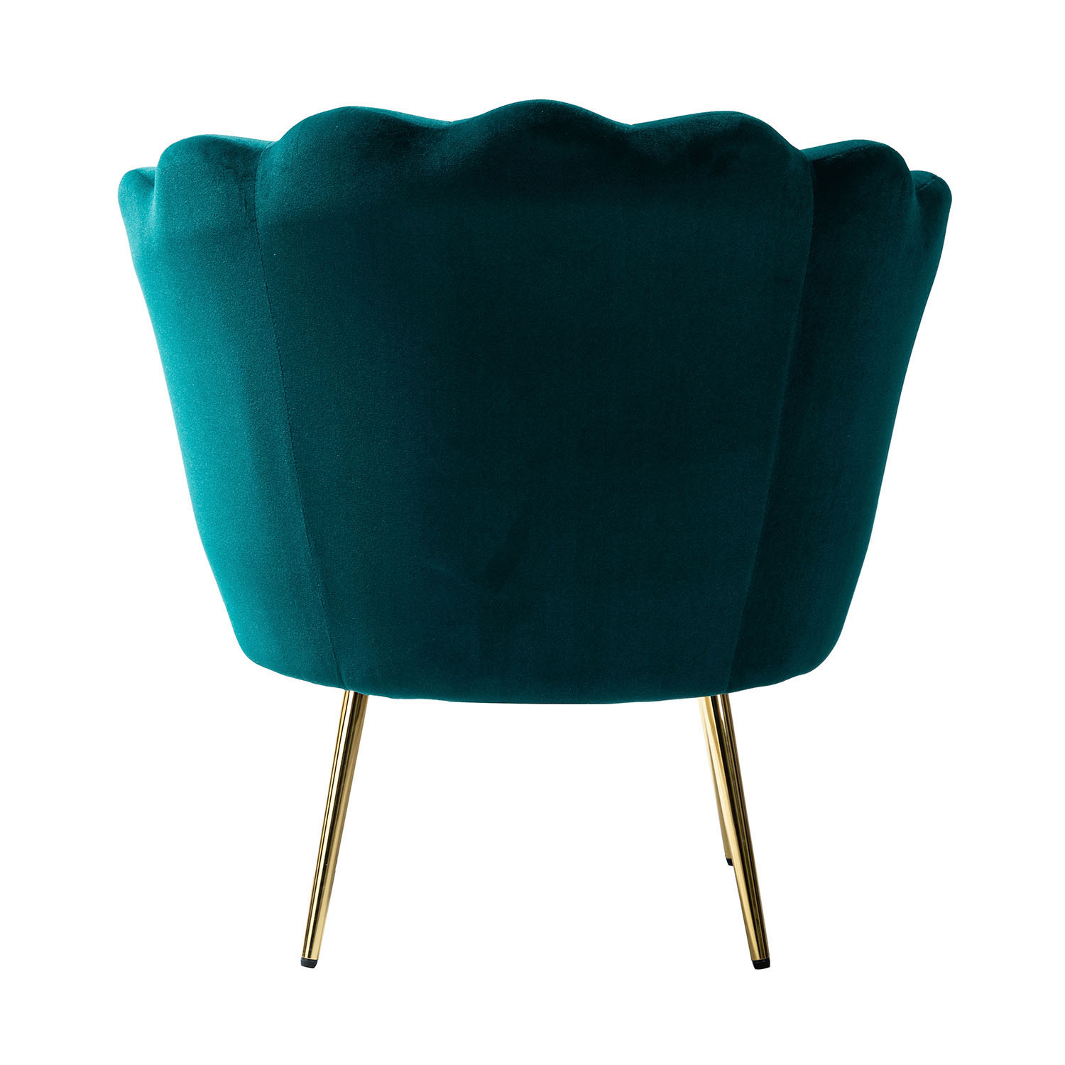 Donata Teal Velvet Channel Tufted Barrel Accent Chair 4 Donata Teal Velvet Channel Tufted Barrel Accent Chair - Image 4