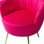 Donata Velvet Channel Tufted Barrel Accent Chair 10 Donata Velvet Channel Tufted Barrel Accent Chair