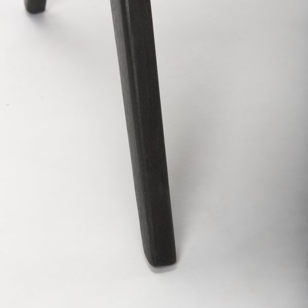 Donna Black Wood Cane Back w Beige Upholstered Seat Accent Chair 11