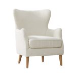 Donna Ivory Chenille Wingback Accent Chair 6 Donna Ivory Chenille Wingback Accent Chair