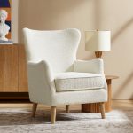 Donna Ivory Chenille Wingback Accent Chair 8 Donna Ivory Chenille Wingback Accent Chair