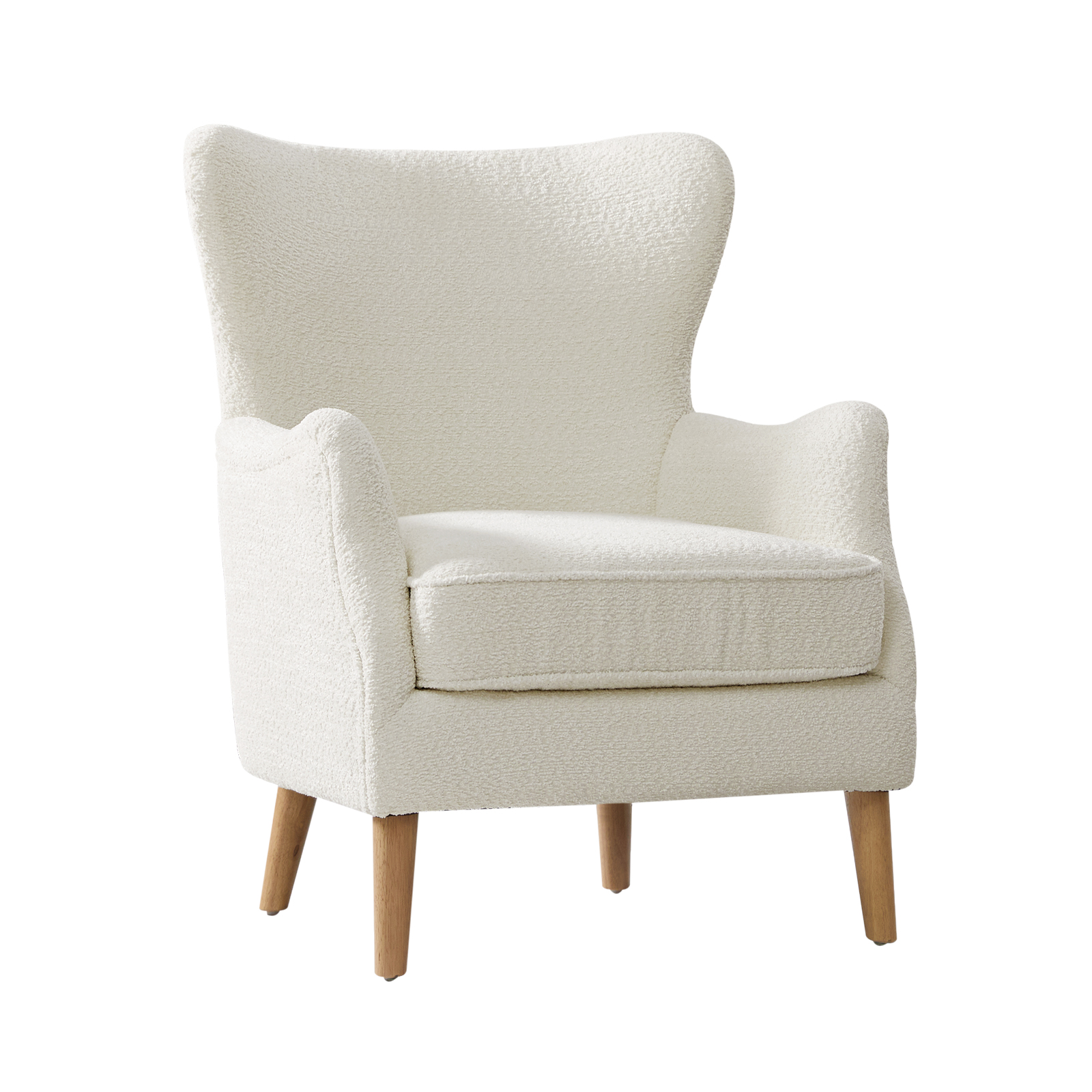 Donna Ivory Chenille Wingback Accent Chair 1 Donna Ivory Chenille Wingback Accent Chair