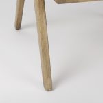 Donna Light Brown Wood Cane-Back w/ Beige Upholstered Seat Accent Chair