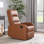 Dormi Contemporary Camel Faux Leather Manual Recliner 19 Dormi Contemporary Camel Faux Leather Manual Recliner