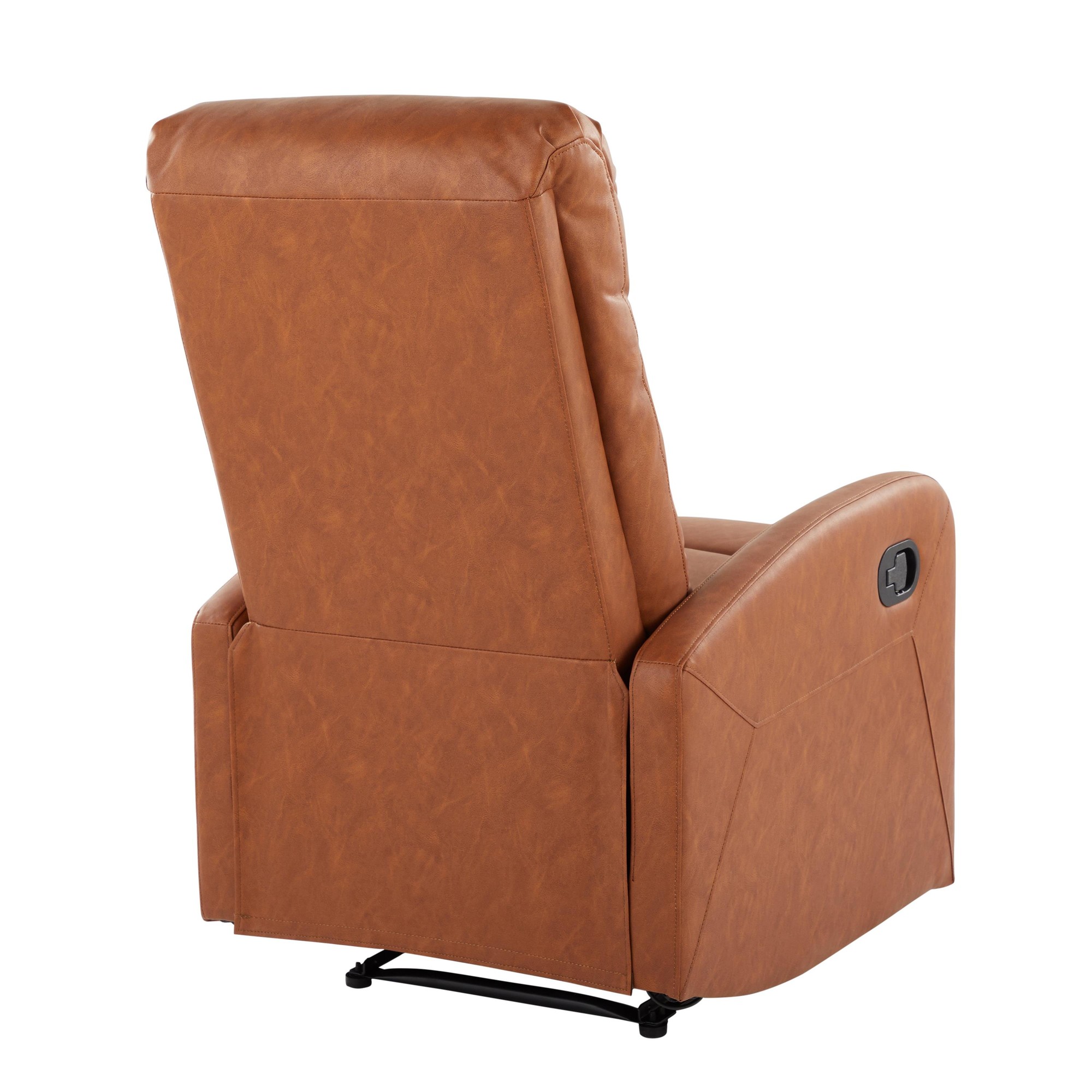 Dormi Contemporary Camel Faux Leather Manual Recliner 11 Dormi Contemporary Camel Faux Leather Manual Recliner - Image 11