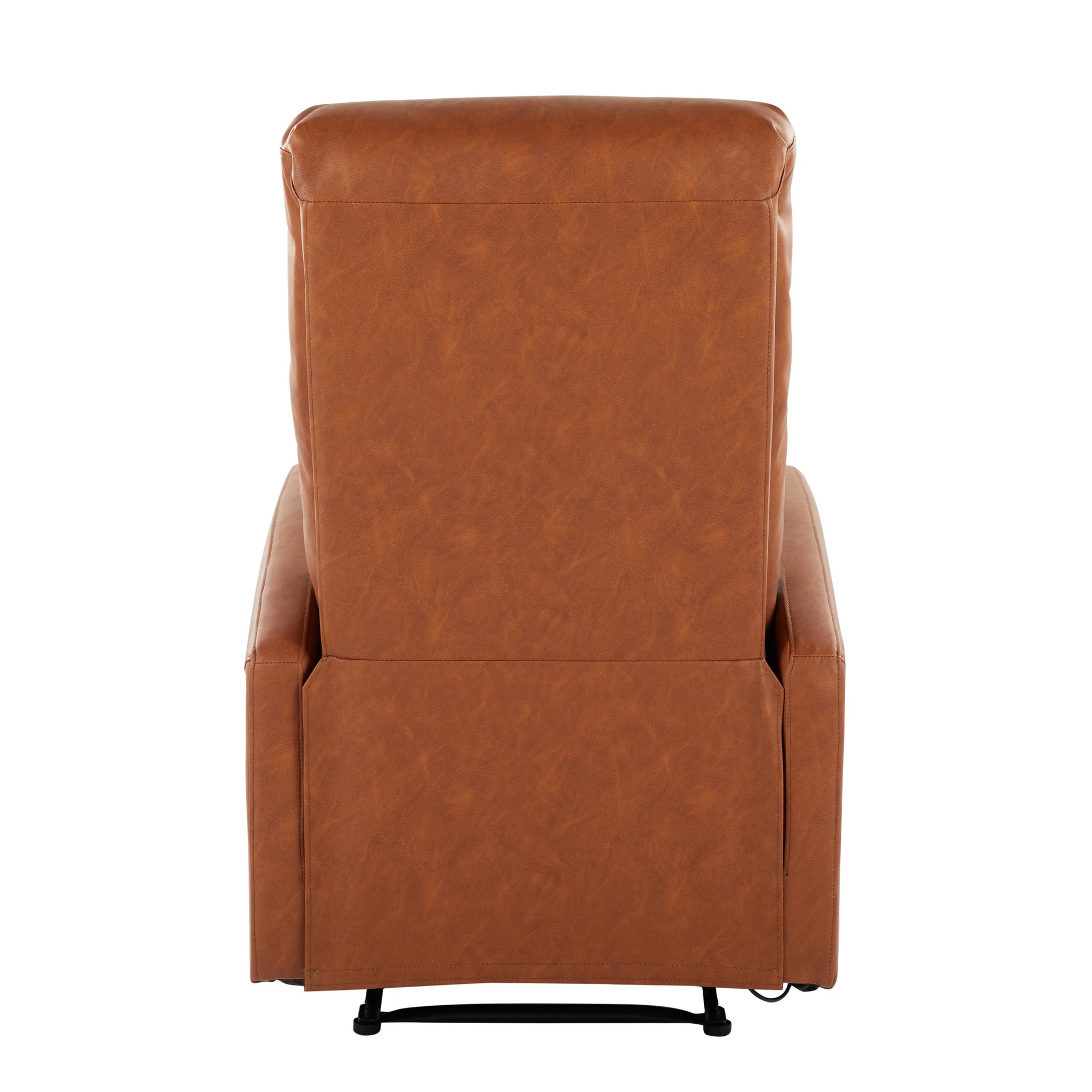 Dormi Contemporary Camel Faux Leather Manual Recliner 12 Dormi Contemporary Camel Faux Leather Manual Recliner - Image 12