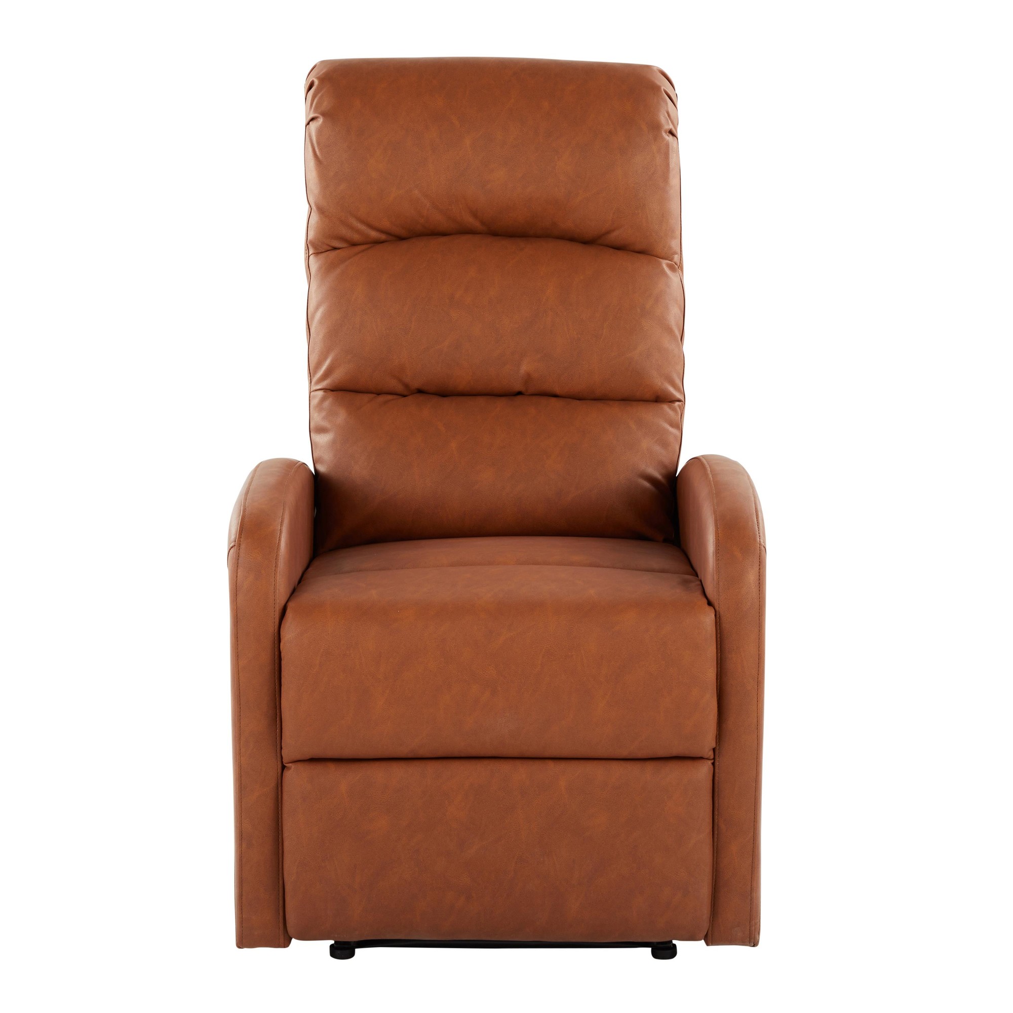 Dormi Contemporary Camel Faux Leather Manual Recliner 13 Dormi Contemporary Camel Faux Leather Manual Recliner - Image 13