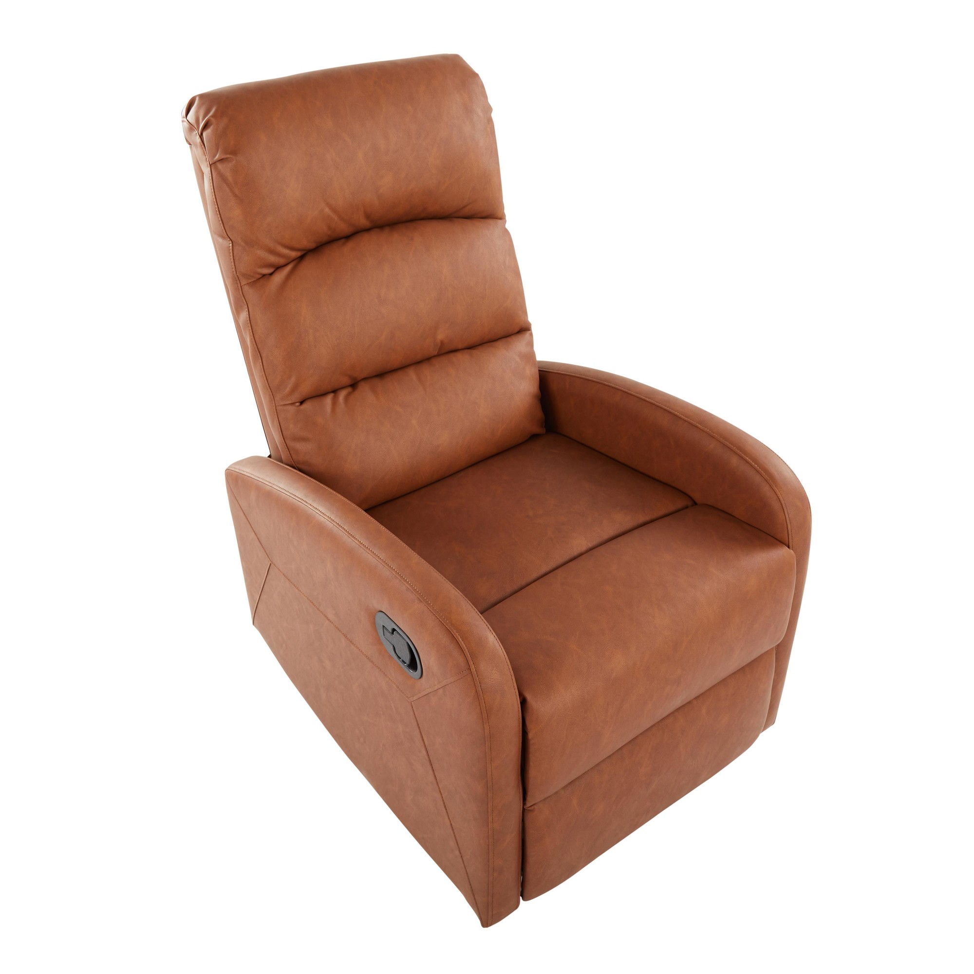 Dormi Contemporary Camel Faux Leather Manual Recliner 14 Dormi Contemporary Camel Faux Leather Manual Recliner - Image 14