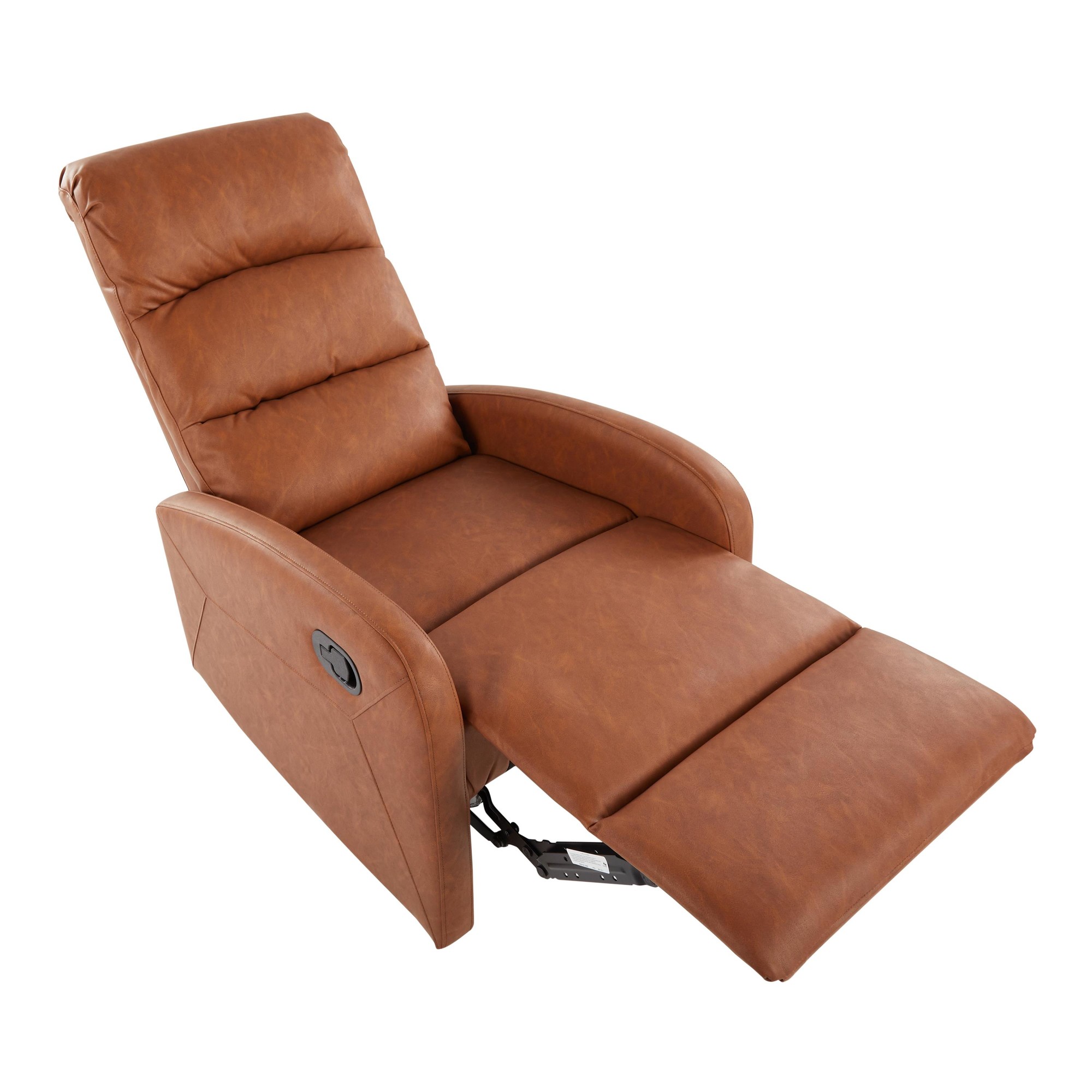 Dormi Contemporary Camel Faux Leather Manual Recliner 15 Dormi Contemporary Camel Faux Leather Manual Recliner - Image 15