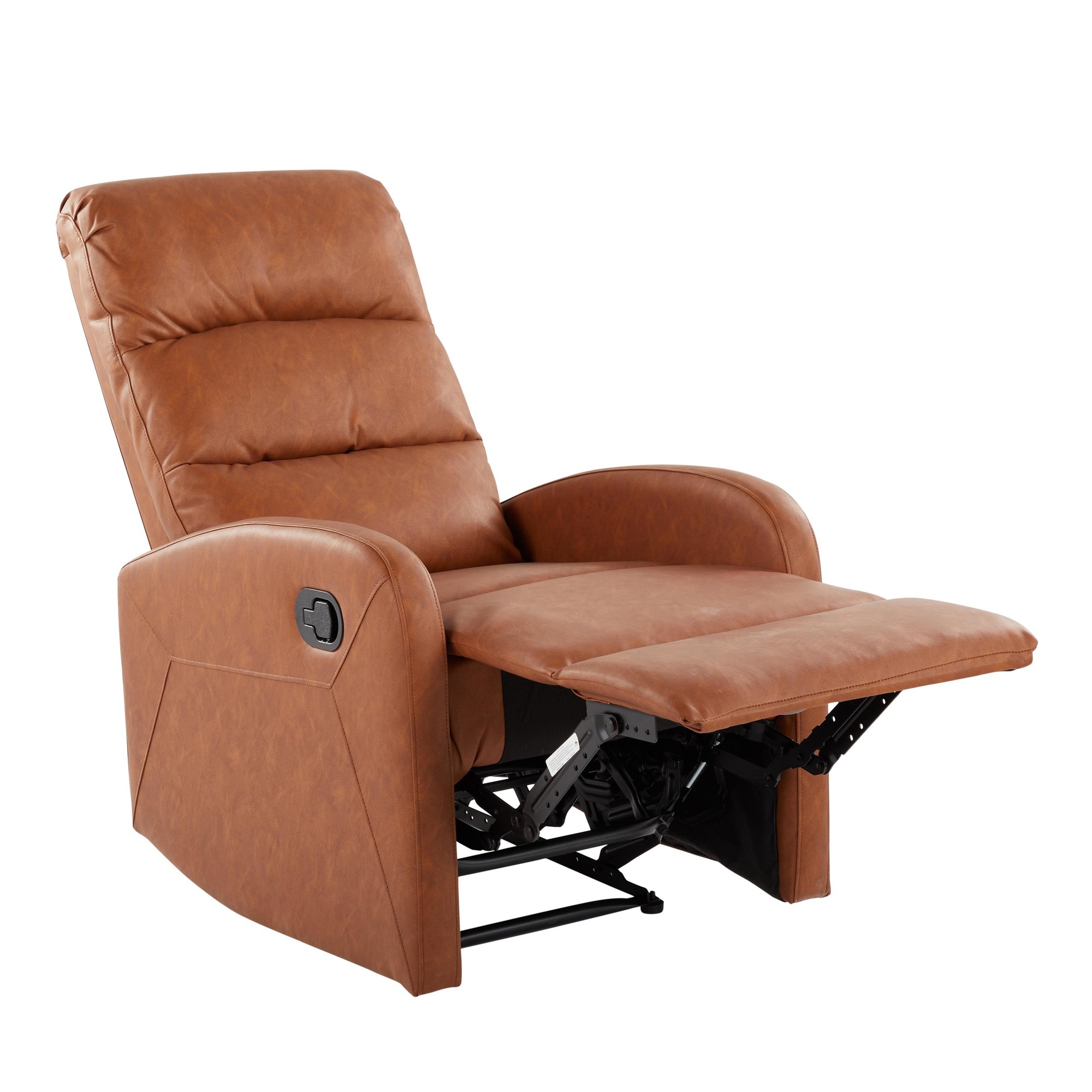 Dormi Contemporary Camel Faux Leather Manual Recliner 16 Dormi Contemporary Camel Faux Leather Manual Recliner - Image 16