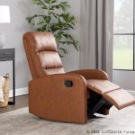 Dormi Contemporary Camel Faux Leather Manual Recliner 18 Dormi Contemporary Camel Faux Leather Manual Recliner