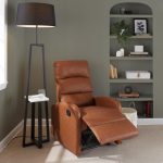 Dormi Contemporary Camel Faux Leather Manual Recliner 20 Dormi Contemporary Camel Faux Leather Manual Recliner