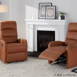 Dormi Contemporary Camel Faux Leather Manual Recliner 23 Dormi Contemporary Camel Faux Leather Manual Recliner