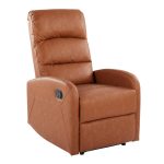 Dormi Contemporary Camel Faux Leather Manual Recliner 26 Dormi Contemporary Camel Faux Leather Manual Recliner