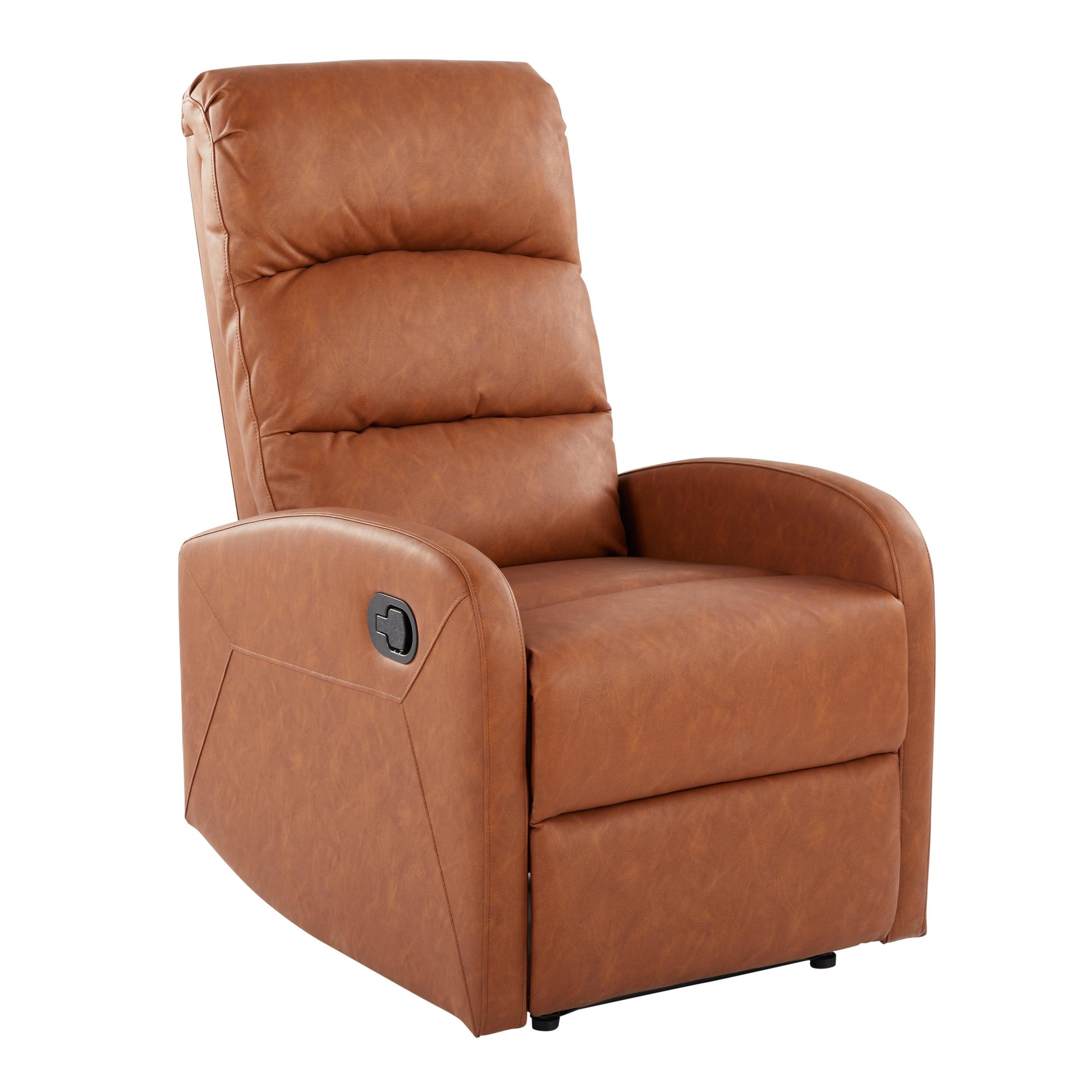 Dormi Contemporary Camel Faux Leather Manual Recliner 9 Dormi Contemporary Camel Faux Leather Manual Recliner - Image 9
