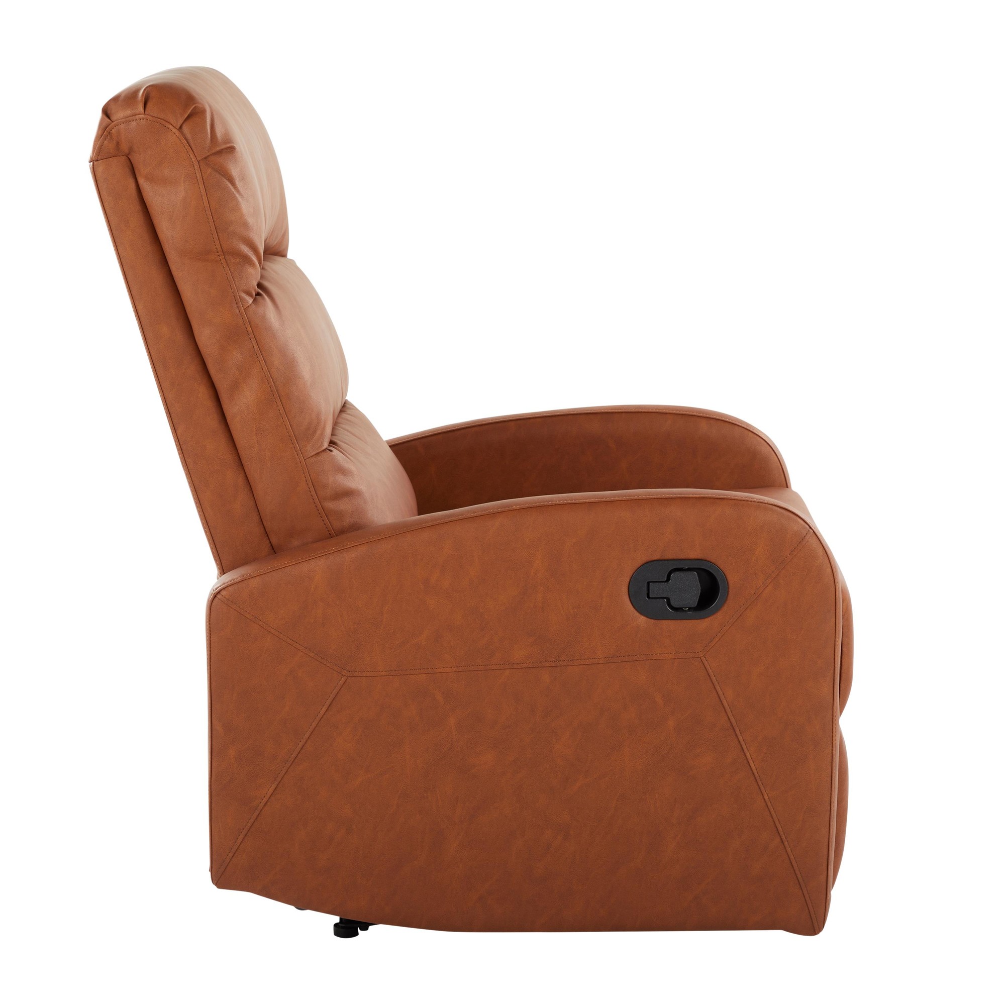Dormi Contemporary Camel Faux Leather Manual Recliner 10 Dormi Contemporary Camel Faux Leather Manual Recliner - Image 10