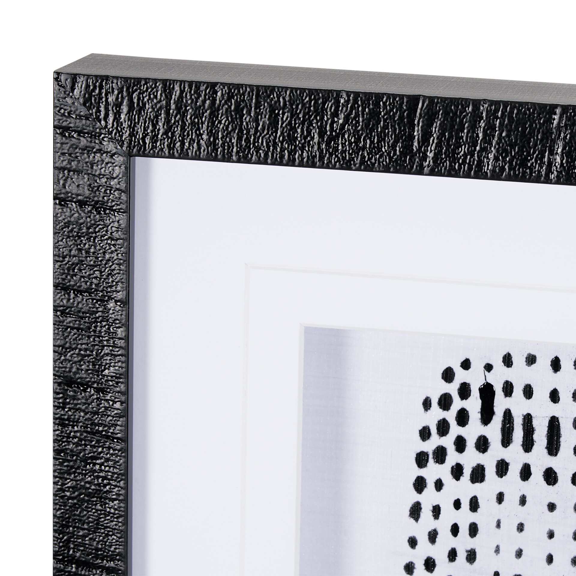 Dot Texture II by Mercana Studio a Hand Embelished Textured Framed Art Print Matted under Glass 5 Dot Texture II by Mercana Studio a Hand Embelished Textured Framed Art Print Matted under Glass - Image 5