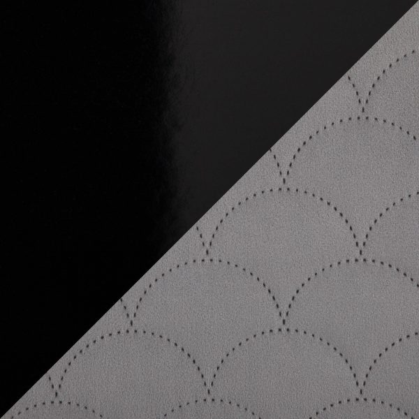 Drift Contemporary Black Upholstered Desk with Silver Velvet 11
