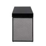 Drift Contemporary Black Upholstered Desk with Silver Velvet 17 Drift Contemporary Black Upholstered Desk with Silver Velvet