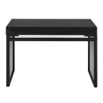 Drift Contemporary Black Upholstered Desk with Silver Velvet 19 Drift Contemporary Black Upholstered Desk with Silver Velvet