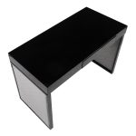 Drift Contemporary Black Upholstered Desk with Silver Velvet 21 Drift Contemporary Black Upholstered Desk with Silver Velvet