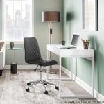 Drift Contemporary White Steel and Wood Desk with Drawer 16 Drift Contemporary White Steel and Wood Desk with Drawer