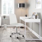 Drift Contemporary White Steel and Wood Desk with Drawer 20 Drift Contemporary White Steel and Wood Desk with Drawer