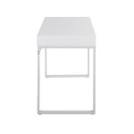 Drift Contemporary White Steel and Wood Desk with Drawer 23 Drift Contemporary White Steel and Wood Desk with Drawer