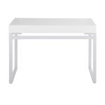 Drift Contemporary White Steel and Wood Desk with Drawer 25 Drift Contemporary White Steel and Wood Desk with Drawer
