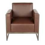 Drift Industrial Brown Faux Leather Lounge Chair Antique Metal Espresso Wood 12 Drift Industrial Brown Faux Leather Lounge Chair Antique Metal Espresso Wood