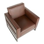 Drift Industrial Brown Faux Leather Lounge Chair Antique Metal Espresso Wood 13 Drift Industrial Brown Faux Leather Lounge Chair Antique Metal Espresso Wood