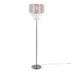 Droplets Contemporary Chrome Crystal Floor Lamp
