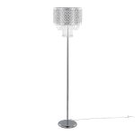 Droplets Contemporary Chrome Crystal Floor Lamp